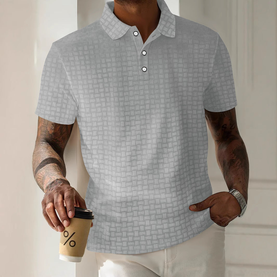 Herr stiligt poloshirt med moderna strukturerade detaljer Mirla-Eva Jonsson