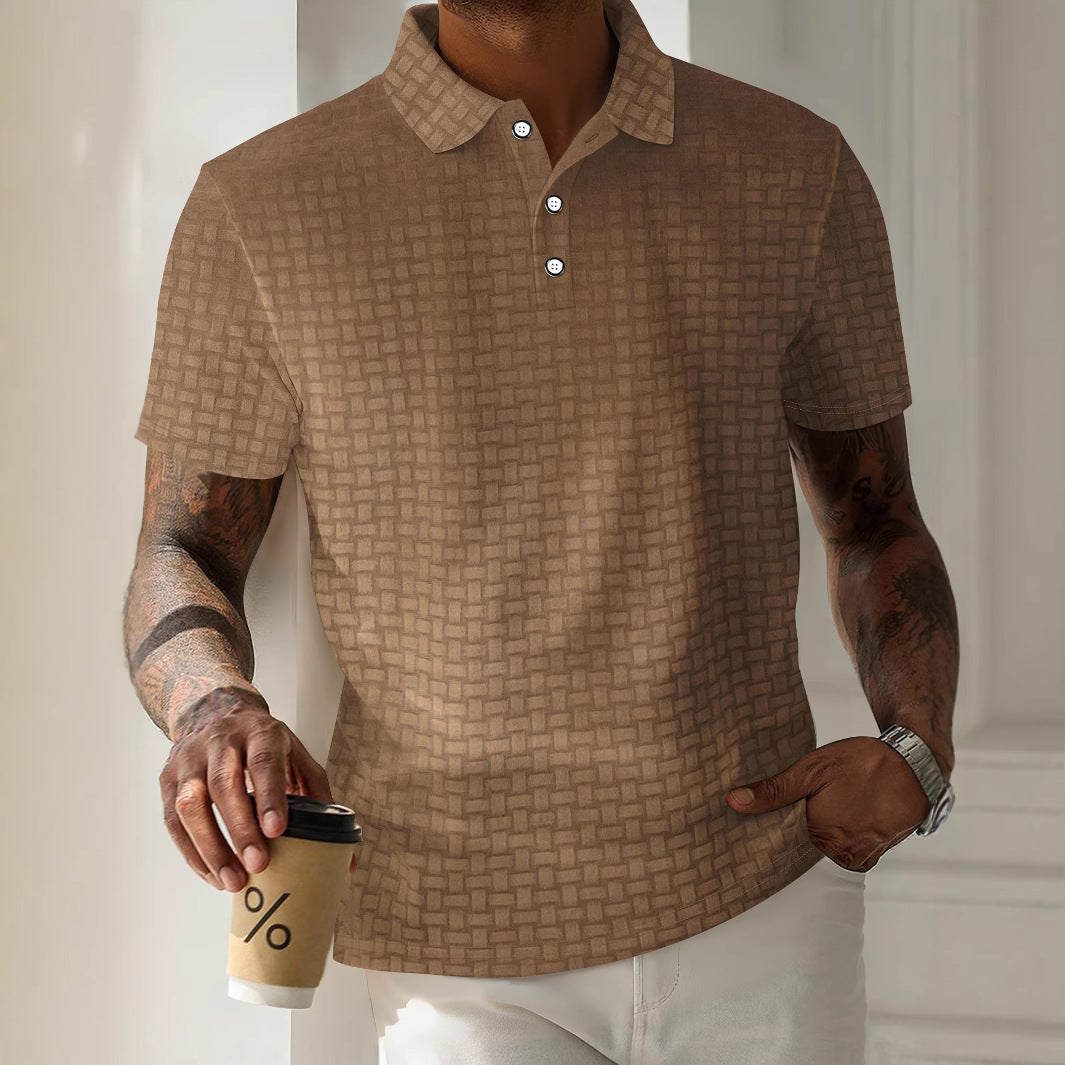 Herr stiligt poloshirt med moderna strukturerade detaljer Mirla-Eva Jonsson