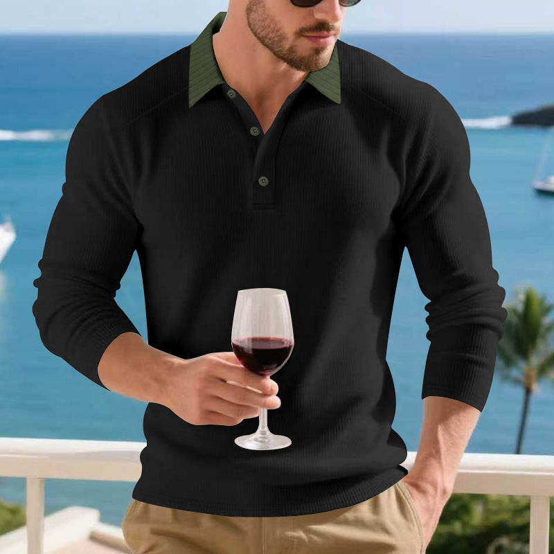 Herr stilren polo med strukturerad design Eva Jonsson-Eva Jonsson