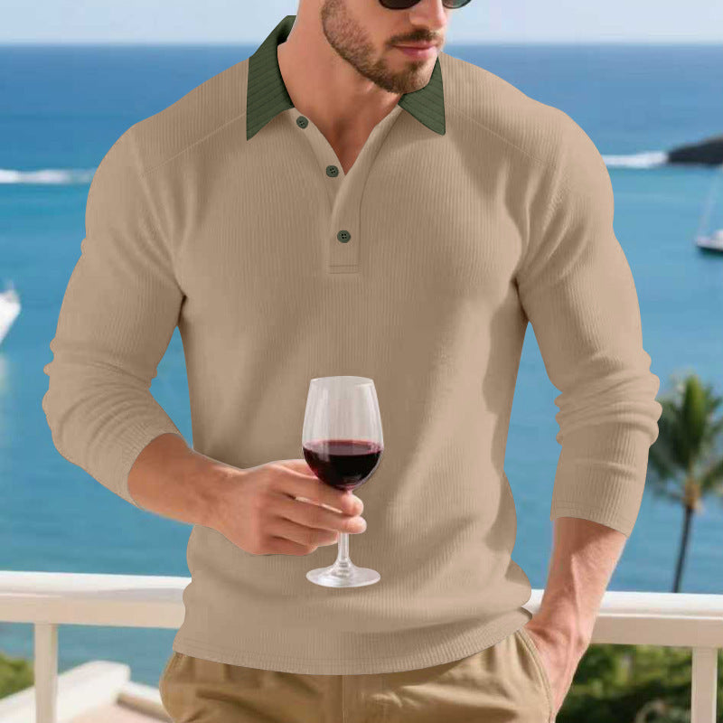 Herr stilren polo med strukturerad design Eva Jonsson-Eva Jonsson