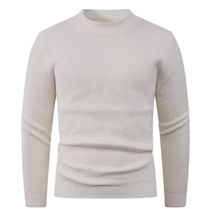 Herr strukturerad rundhalsad tröja Eva Jonsson-Eva Jonsson