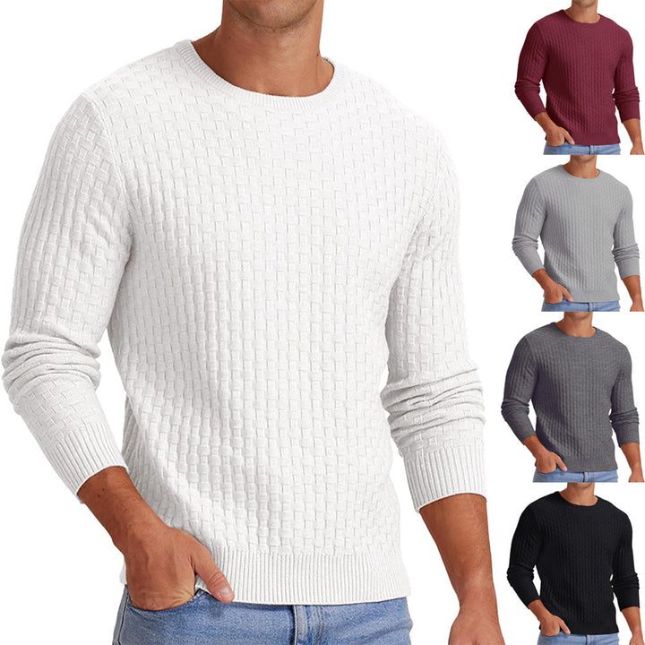 Herr strukturerat sweatshirt med rund halsringning och lång ärm Mirla-Eva Jonsson