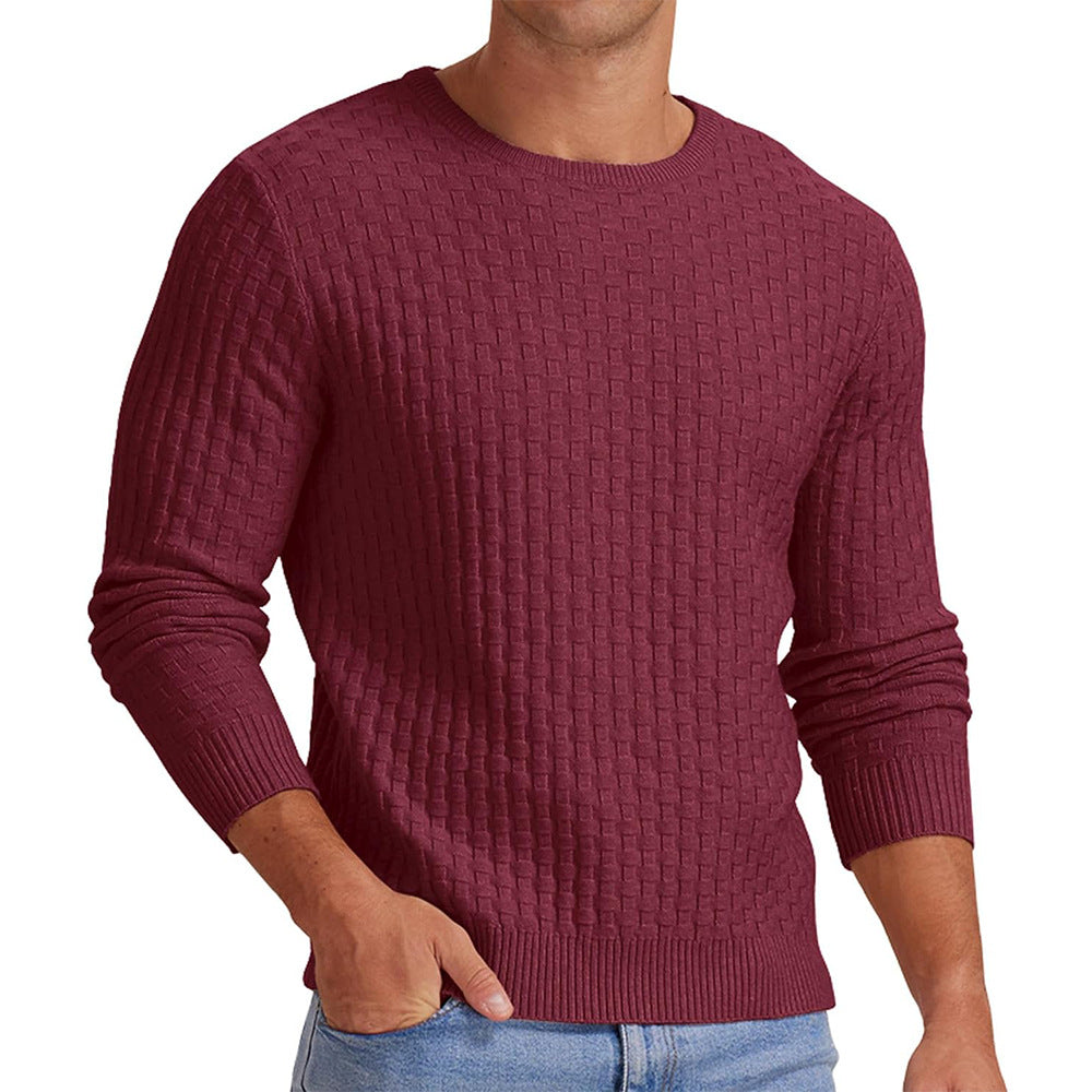 Herr strukturerat sweatshirt med rund halsringning och lång ärm Mirla-Eva Jonsson