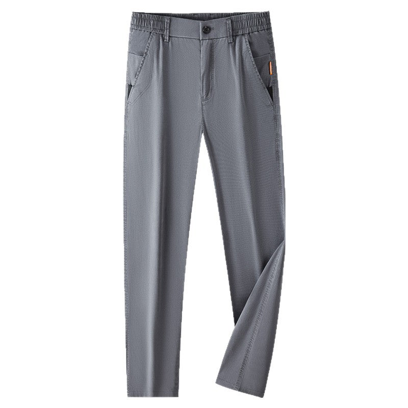 Herrar Bekväm Chino-byxa med elastisk midja och praktiska sidofickor Mirla-Eva Jonsson