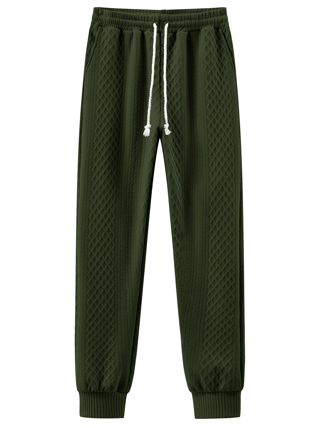 Herrar Bekväm Stickad Joggingbyxor med Modern Design och Elastisk Midja Mirla-Eva Jonsson