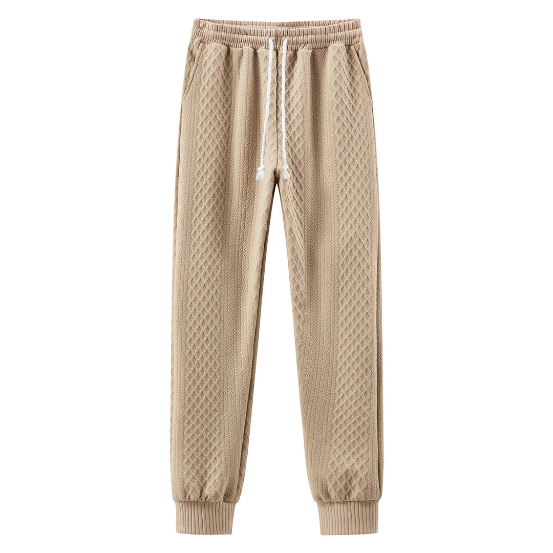 Herrar Bekväm Stickad Joggingbyxor med Modern Design och Elastisk Midja Mirla-Eva Jonsson