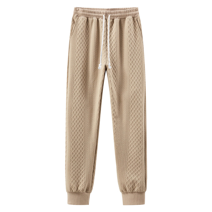 Herrar Bekväm Stickad Joggingbyxor med Modern Design och Elastisk Midja Mirla-Eva Jonsson
