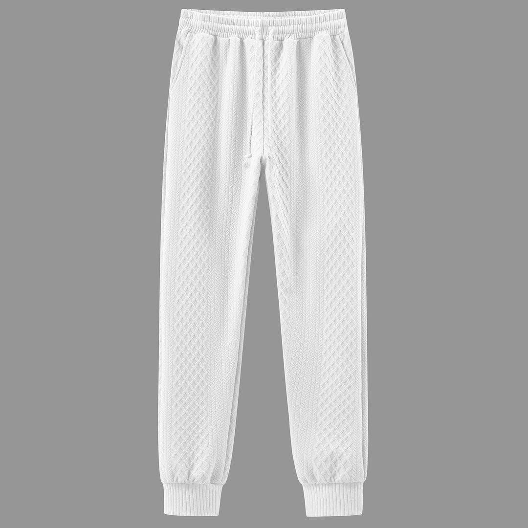 Herrar Bekväm Stickad Joggingbyxor med Modern Design och Elastisk Midja Mirla-Eva Jonsson
