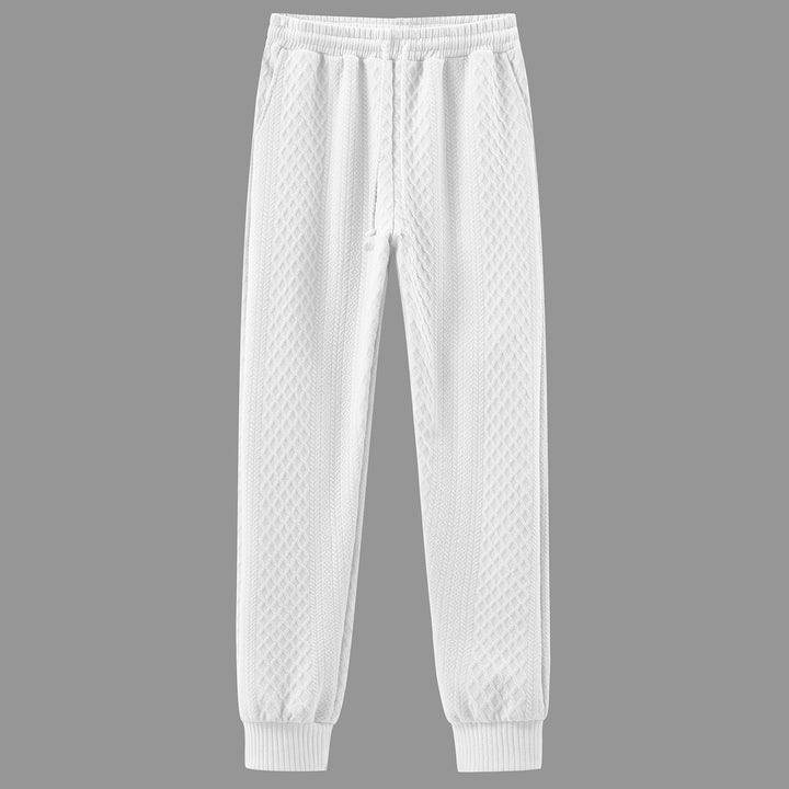 Herrar Bekväm Stickad Joggingbyxor med Modern Design och Elastisk Midja Mirla-Eva Jonsson