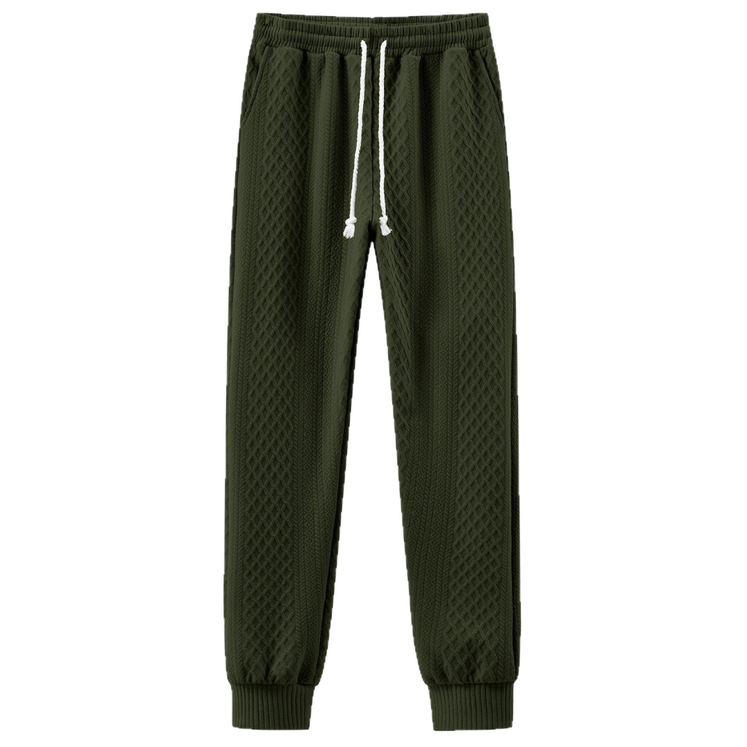 Herrar Bekväm Stickad Joggingbyxor med Modern Design och Elastisk Midja Mirla-Eva Jonsson