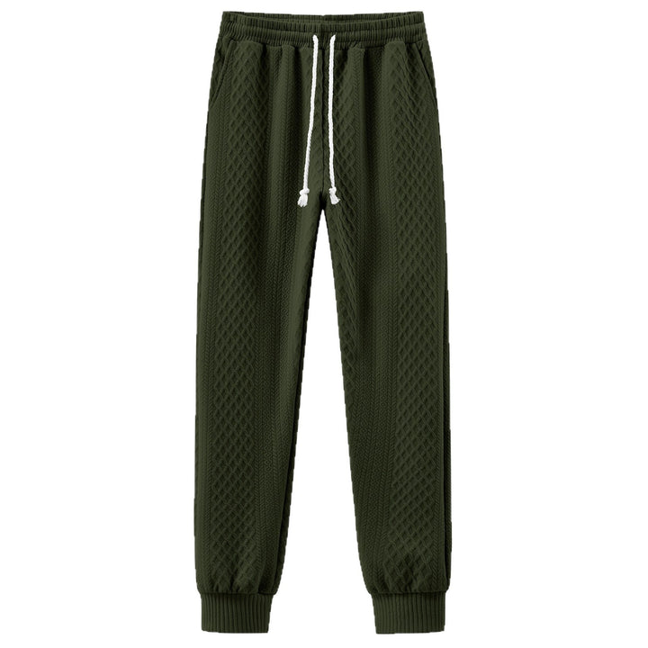 Herrar Bekväm Stickad Joggingbyxor med Modern Design och Elastisk Midja Mirla-Eva Jonsson