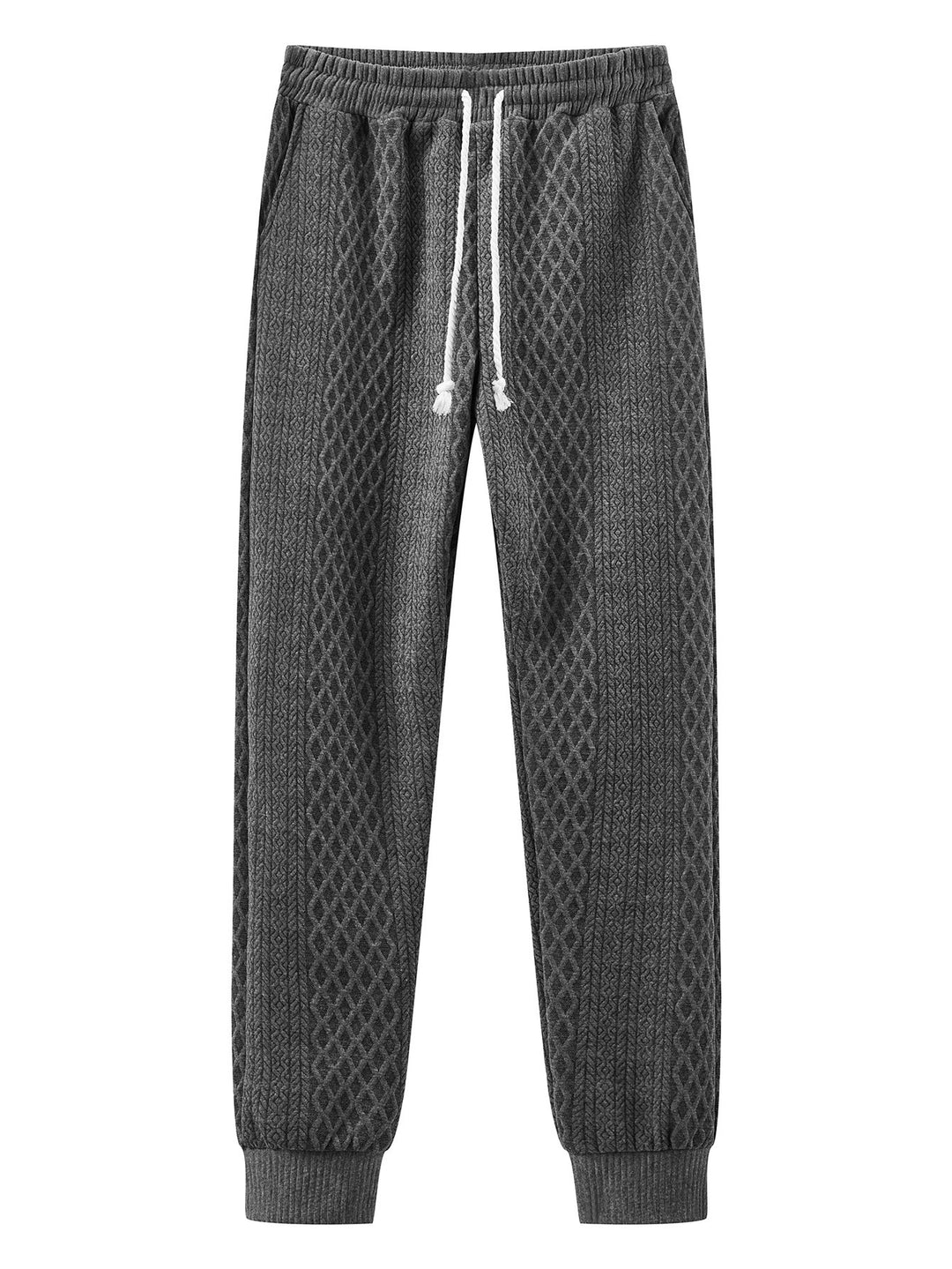 Herrar Bekväm Stickad Joggingbyxor med Modern Design och Elastisk Midja Mirla-Eva Jonsson