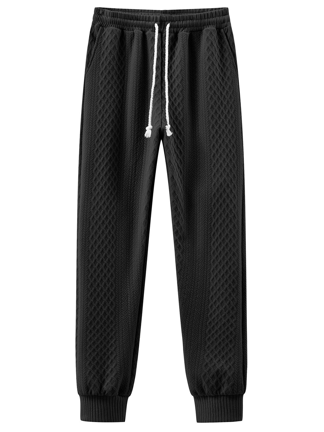 Herrar Bekväm Stickad Joggingbyxor med Modern Design och Elastisk Midja Mirla-Eva Jonsson