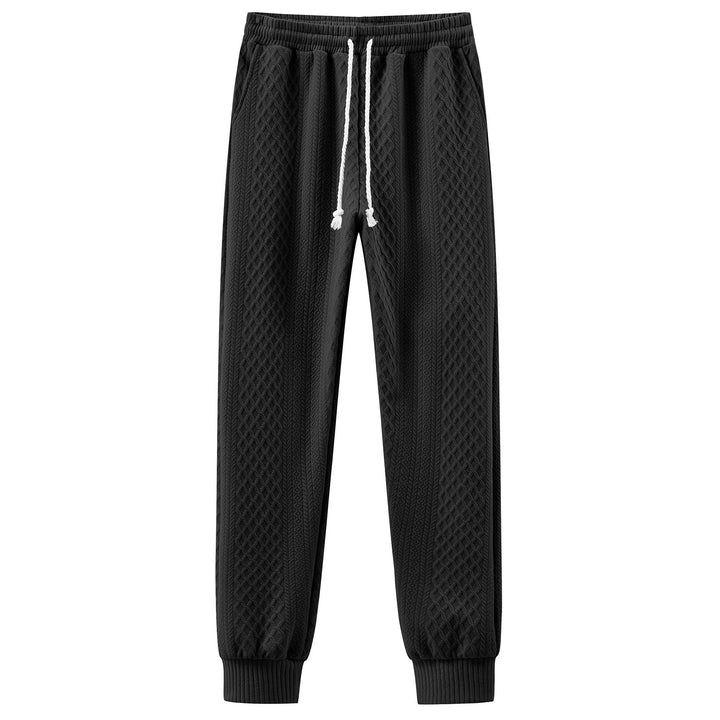 Herrar Bekväm Stickad Joggingbyxor med Modern Design och Elastisk Midja Mirla-Eva Jonsson