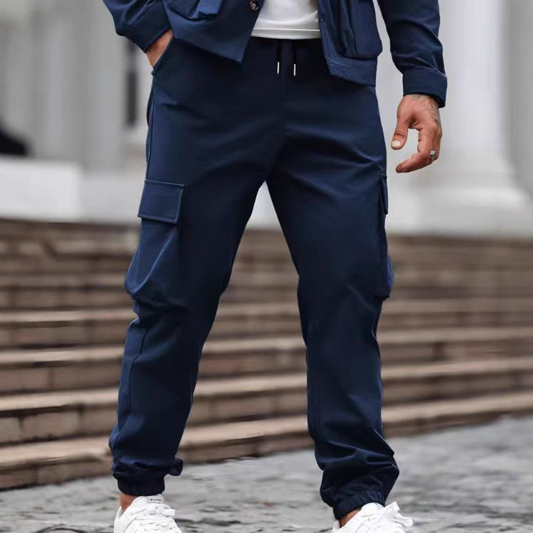 Herrar Cargo-joggingbyxor med elastisk midja och praktiska fickor Mirla-Eva Jonsson
