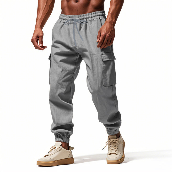 Herrar Cargo-joggingbyxor med elastisk midja och praktiska sidofickor Mirla-Eva Jonsson