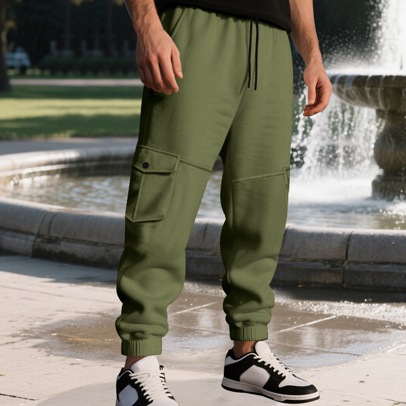 Herrar Cargo-joggingbyxor med sidofickor och elastisk midja Mirla-Eva Jonsson