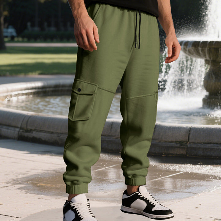Herrar Cargo-joggingbyxor med sidofickor och elastisk midja Mirla-Eva Jonsson