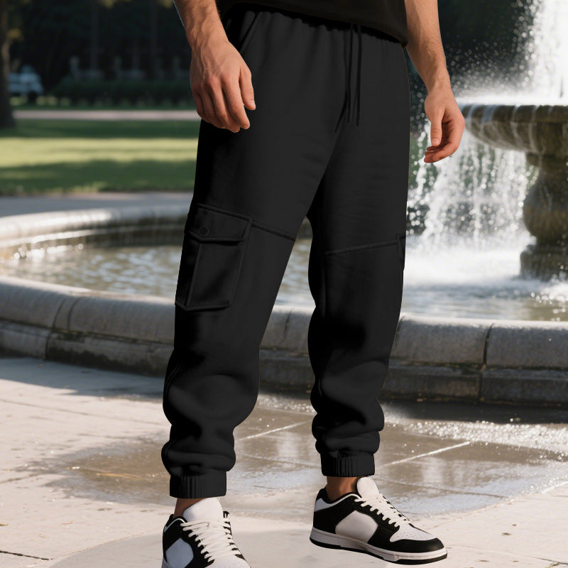 Herrar Cargo-joggingbyxor med sidofickor och elastisk midja Mirla-Eva Jonsson