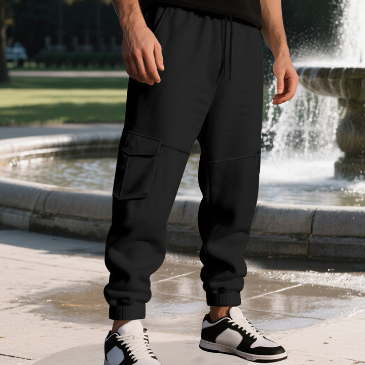 Herrar Cargo-joggingbyxor med sidofickor och elastisk midja Mirla-Eva Jonsson