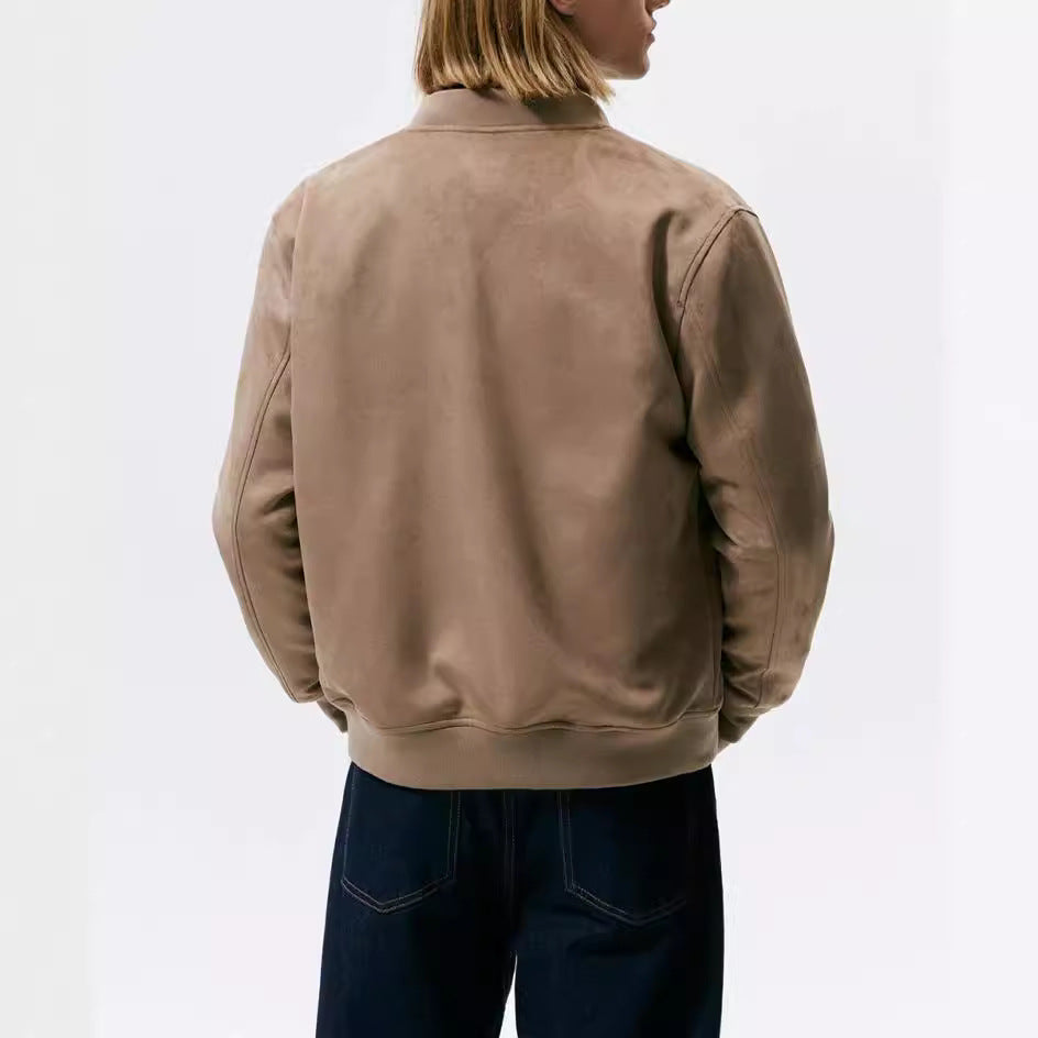 Herrar Casual Elegant Sweatjacka med rund halsringning och sidofickor Mirla-Eva Jonsson