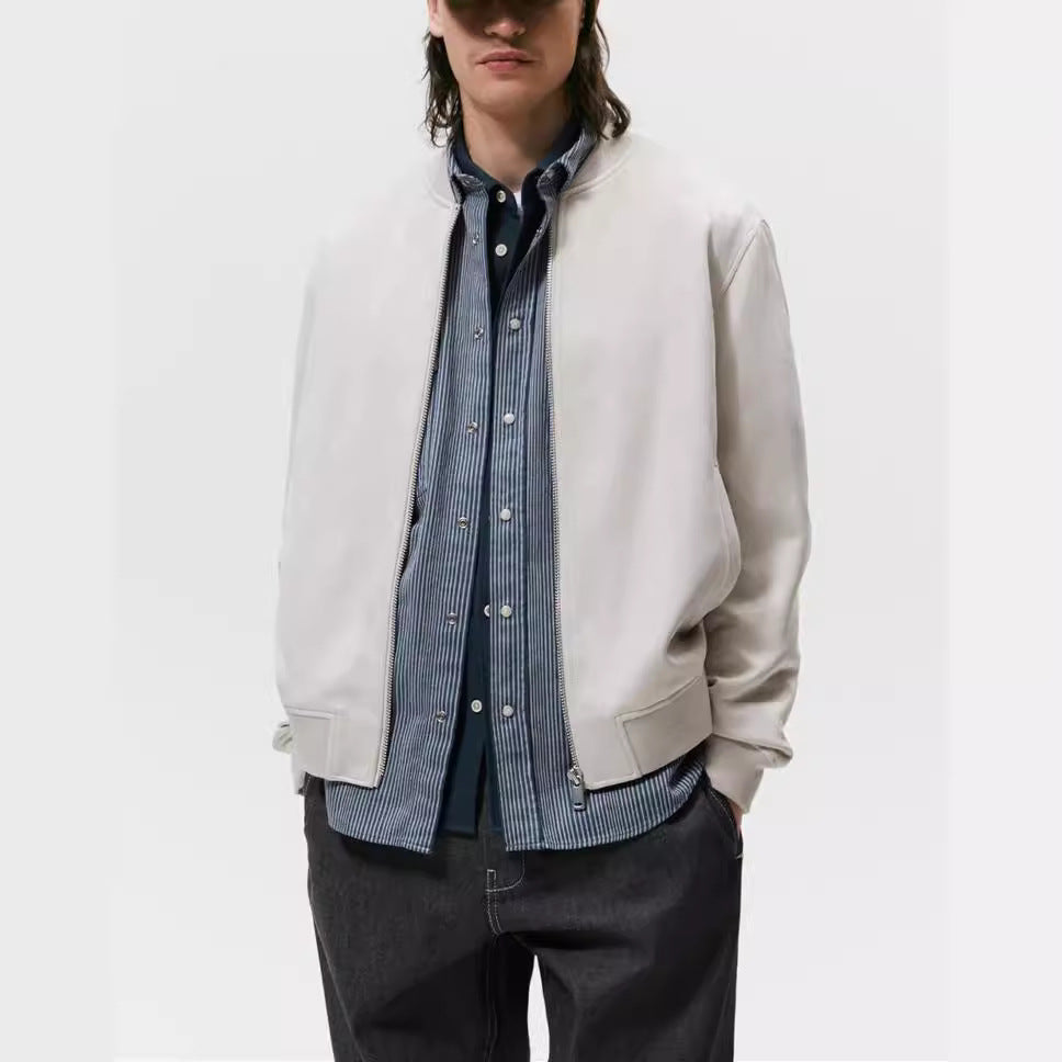 Herrar Casual Elegant Sweatjacka med rund halsringning och sidofickor Mirla-Eva Jonsson