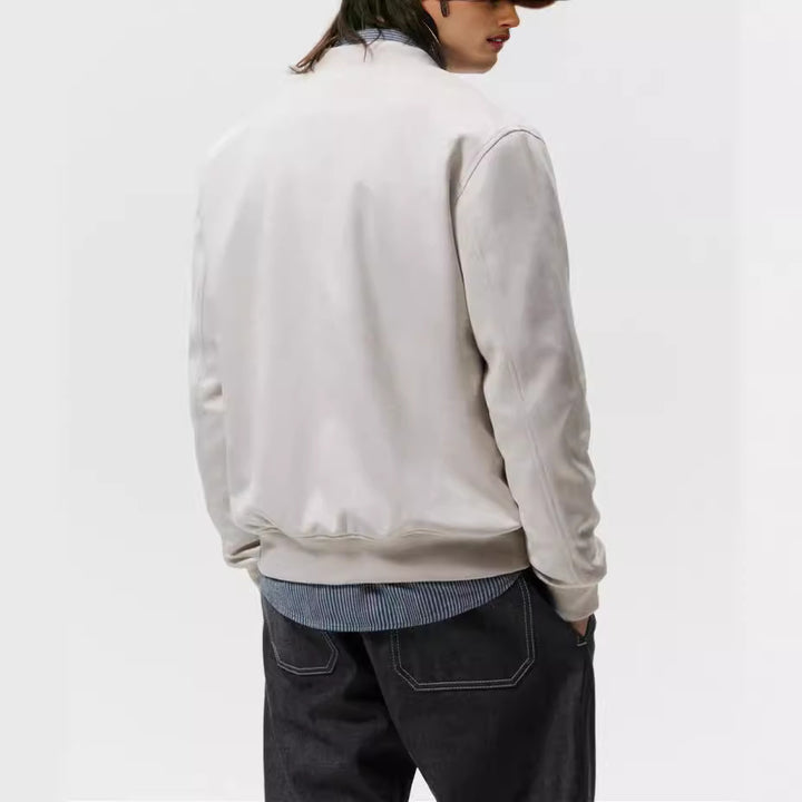 Herrar Casual Elegant Sweatjacka med rund halsringning och sidofickor Mirla-Eva Jonsson