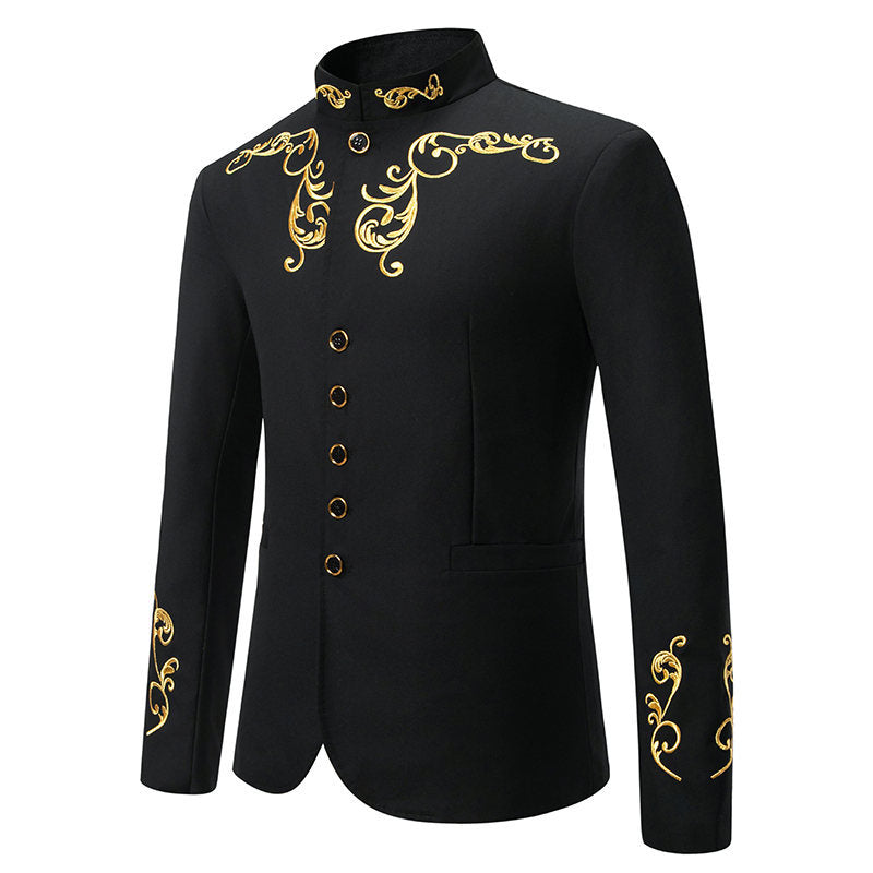 Herrar Elegant Blazer med exquisit Guld-broderi Mirla-Eva Jonsson
