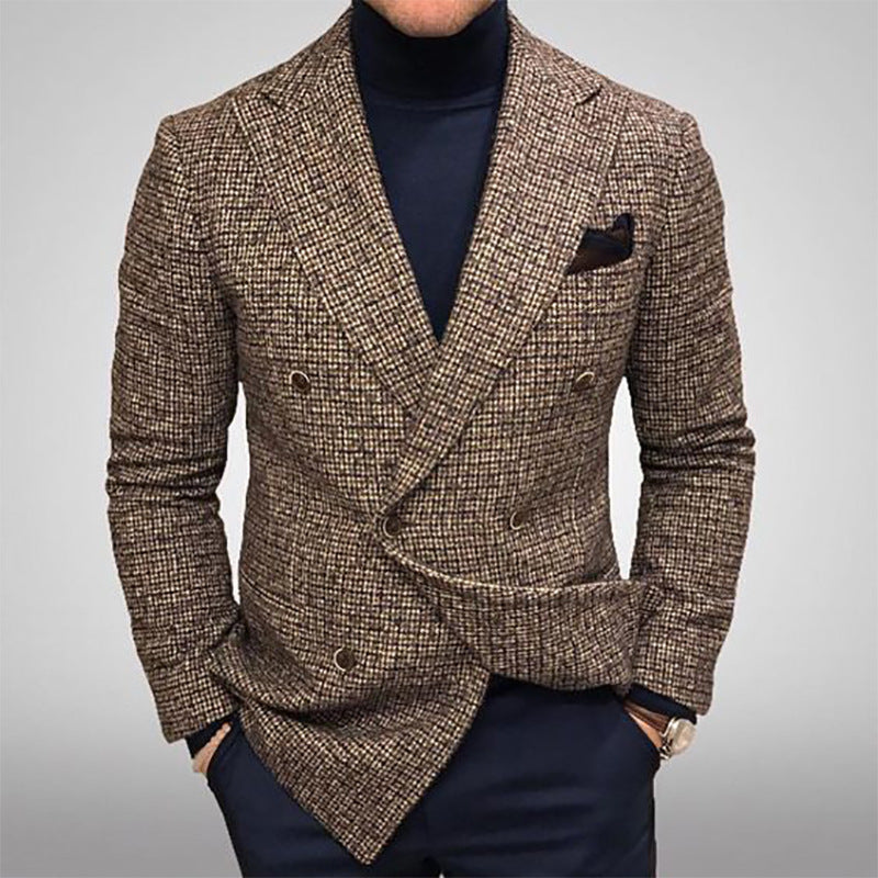 Herrar Elegant Dubbelknapp Blazer i högkvalitativt tyg Eva Jonsson-Eva Jonsson