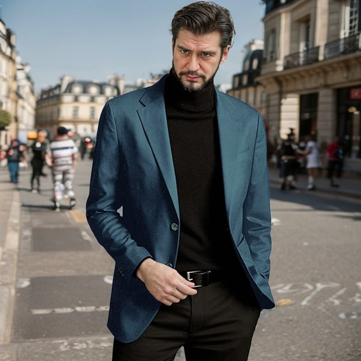 Herrar Elegant Enkelknäppt Blazer Eva Jonsson-Eva Jonsson