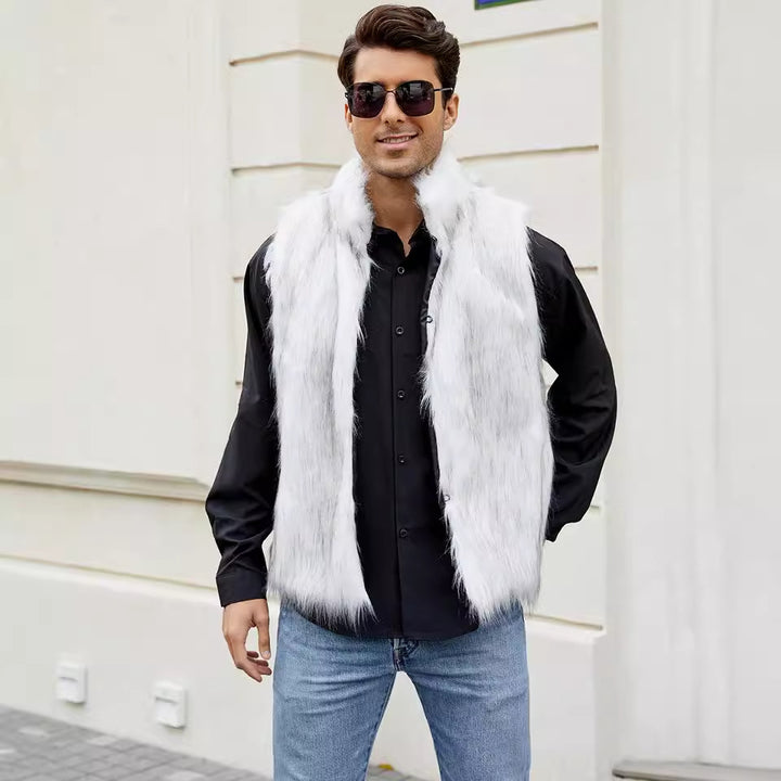 Herrar Elegant Konstpälsväst med öppna sidor Eva Jonsson-Eva Jonsson