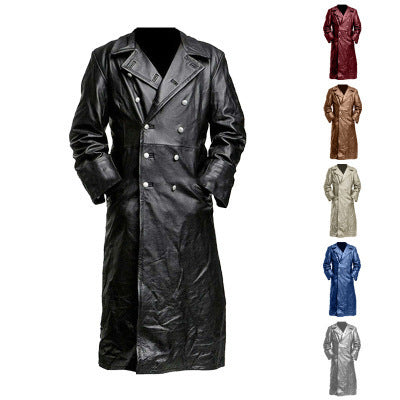 Herrar Elegant lång trenchcoat i högkvalitativt material Mirla-Eva Jonsson