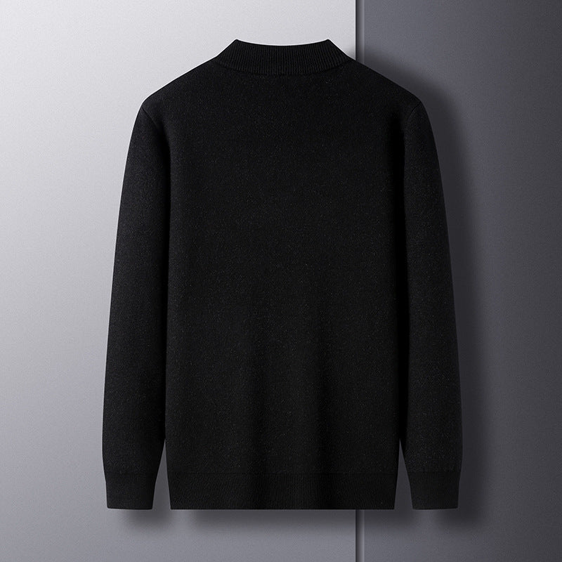 Herrar Elegant stickad tröja med modern ställkrage Mirla-Eva Jonsson