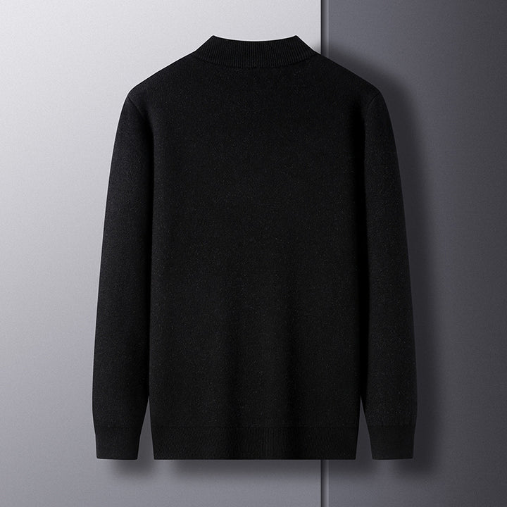 Herrar Elegant stickad tröja med modern ställkrage Mirla-Eva Jonsson