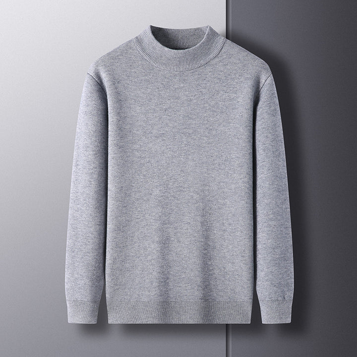 Herrar Elegant stickad tröja med modern ställkrage Mirla-Eva Jonsson