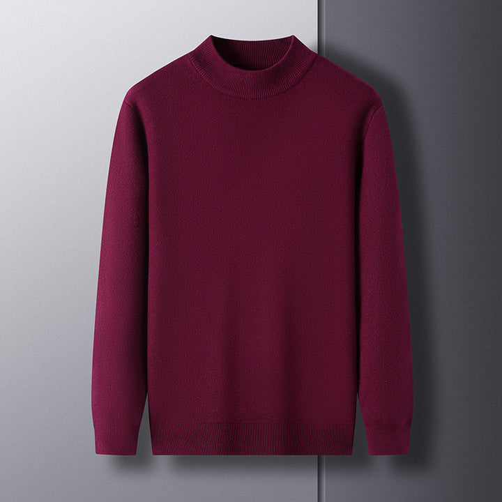 Herrar Elegant stickad tröja med modern ställkrage Mirla-Eva Jonsson