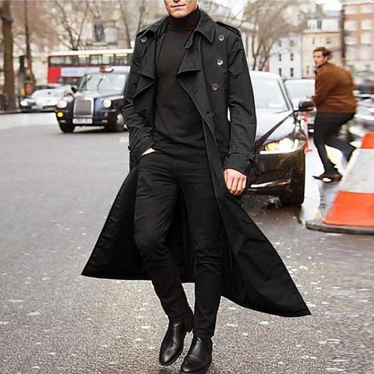 Herrar Elegant trenchcoat med stiliga knapppdetaljer och genomgående foder Eva Jonsson-Eva Jonsson