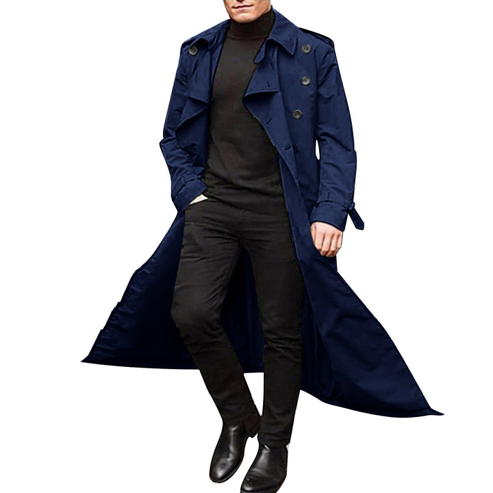 Herrar Elegant trenchcoat med stiliga knapppdetaljer och genomgående foder Eva Jonsson-Eva Jonsson