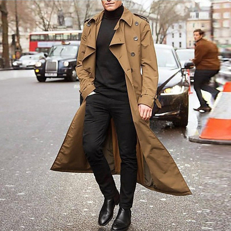 Herrar Elegant trenchcoat med stiliga knapppdetaljer och genomgående foder Eva Jonsson-Eva Jonsson