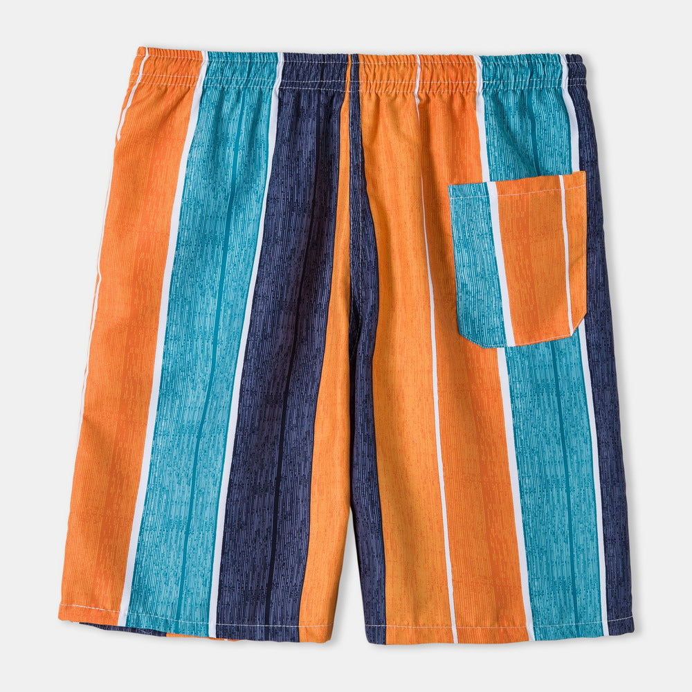 Herrar Färgglada strandshorts med elastisk midja och snörning Eva Jonsson-Eva Jonsson