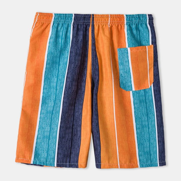Herrar Färgglada strandshorts med elastisk midja och snörning Eva Jonsson-Eva Jonsson