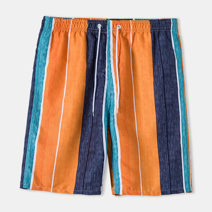 Herrar Färgglada strandshorts med elastisk midja och snörning Eva Jonsson-Eva Jonsson