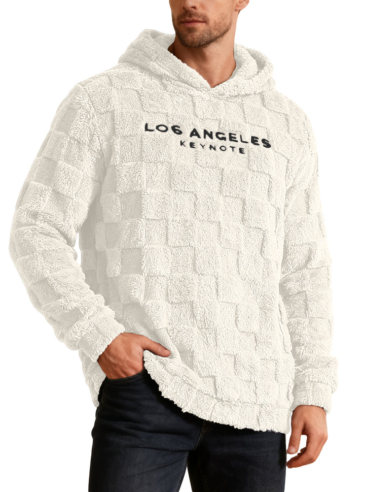 Herrar Fleece Hooded Sweatshirt med strukturerat våffelmönster Mirla-Eva Jonsson