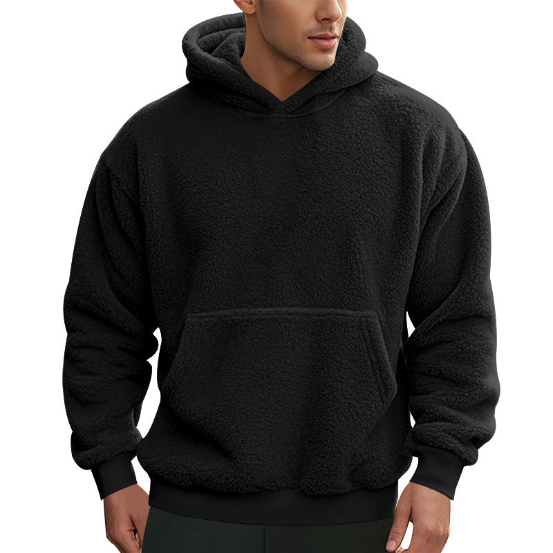 Herrar Fleece Hoodie med känguruficka och modern passform Eva Jonsson-Eva Jonsson