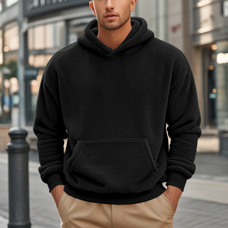 Herrar Fleece Hoodie med känguruficka och modern passform Eva Jonsson-Eva Jonsson
