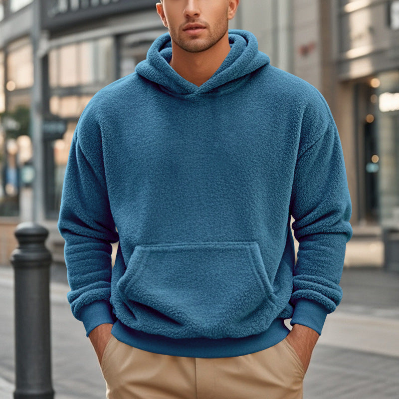 Herrar Fleece Hoodie med känguruficka och modern passform Eva Jonsson-Eva Jonsson