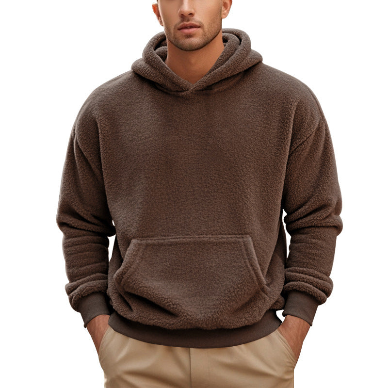 Herrar Fleece Hoodie med känguruficka och modern passform Eva Jonsson-Eva Jonsson