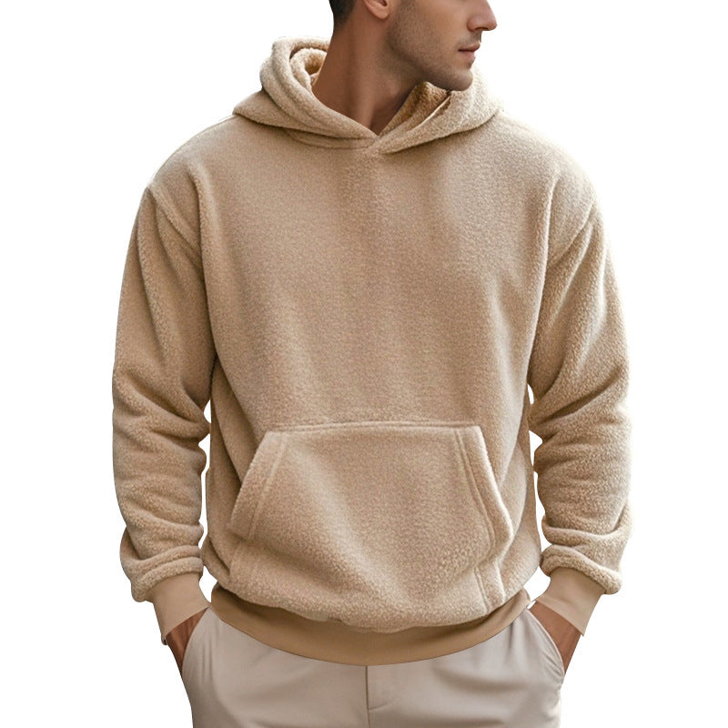 Herrar Fleece Hoodie med känguruficka och modern passform Eva Jonsson-Eva Jonsson