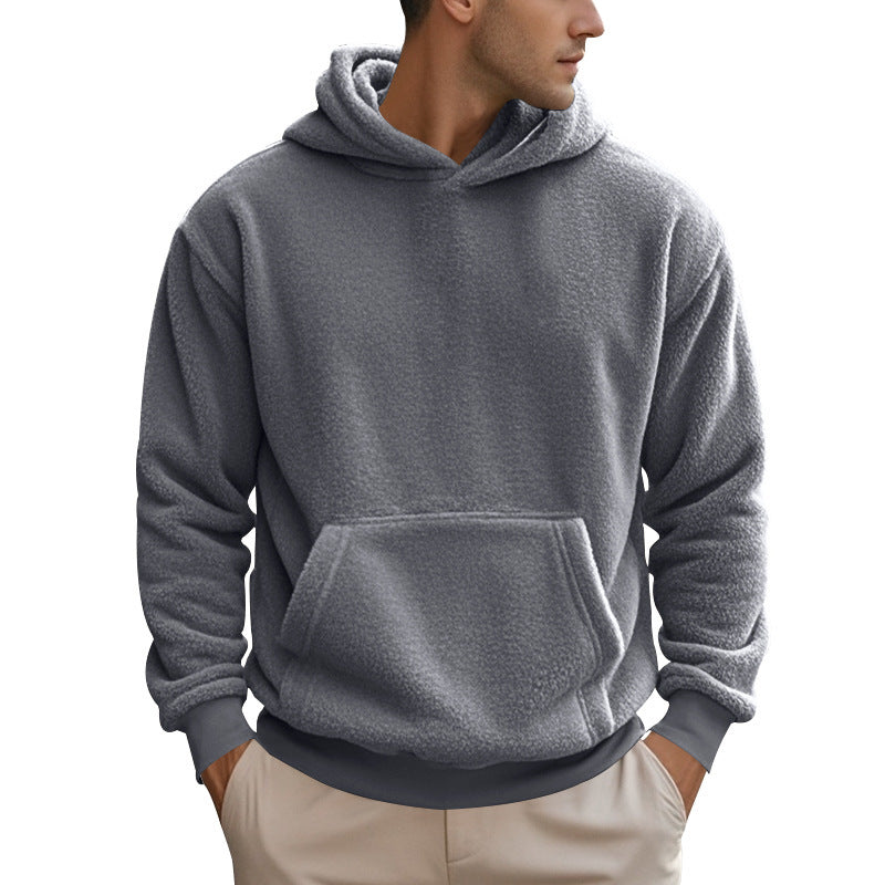 Herrar Fleece Hoodie med känguruficka och modern passform Eva Jonsson-Eva Jonsson