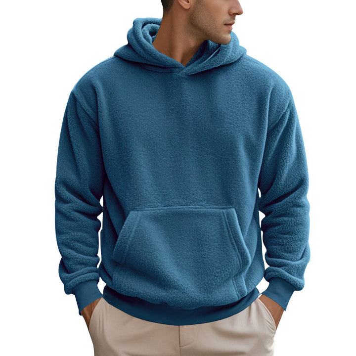 Herrar Fleece Hoodie med känguruficka och modern passform Eva Jonsson-Eva Jonsson